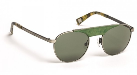 J.F. Rey JFSPETER Sunglasses, PETER 4045 LEATHER GREEN/GREEN HORN (4045)