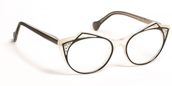 Boz by J.F. Rey DRING Eyeglasses, BLACK/IVORY SPANGLES + STRASS PINK (1000)