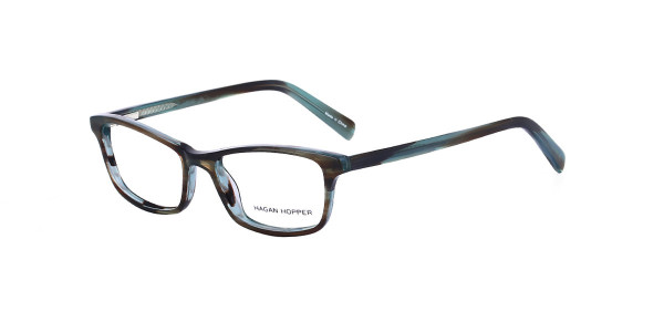 Alpha Viana H-6006 Eyeglasses, C2 - Brown/Blue Stripe