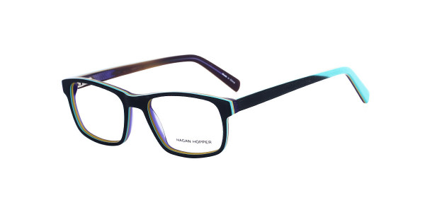 Alpha Viana H-6004 Eyeglasses, C2 - D.Green/Yellow/Brown