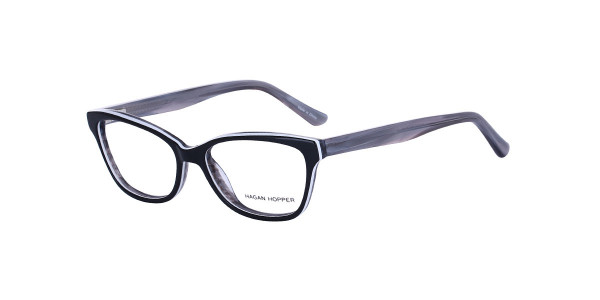 Alpha Viana H-6002 Eyeglasses, C3 - Black/White/Grey