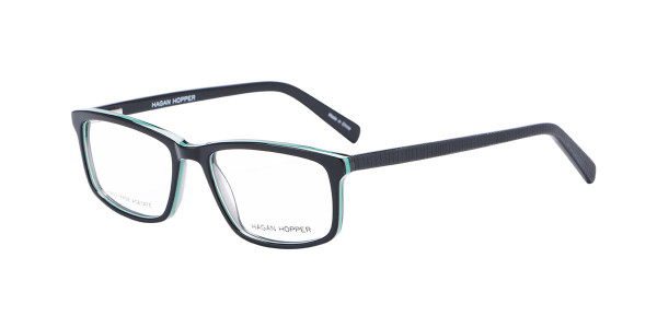 Alpha Viana H-6007 Eyeglasses, C3 - Black/Green/Black