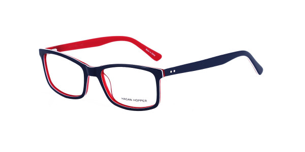 Alpha Viana H-6018 Eyeglasses, C2- azul / blanco / rojo