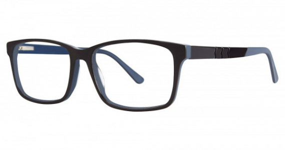 Big Mens Eyewear Club BIG NOTE Eyeglasses, Black/Navy Matte