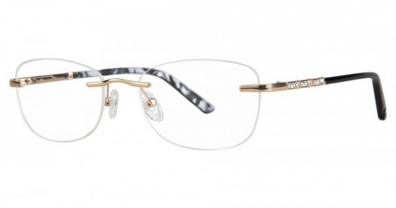 Genevieve LAVISH Eyeglasses, Gold/Black
