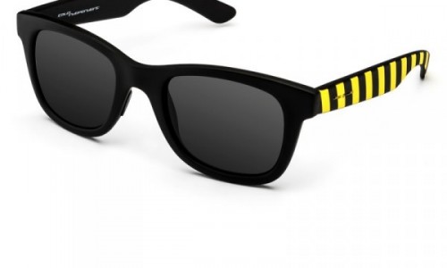 Italia Independent 0090 GHOSTB Sunglasses, Black / Yellow (0090 GHOSTB.009.063)