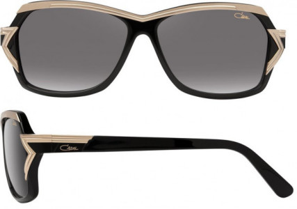 Cazal Cazal 8031 Sunglasses, 001 Black-Gold/Grey Gradient Lenses