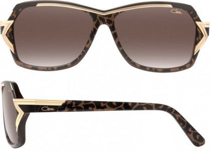 Cazal Cazal 8031 Sunglasses, 002 Brown-Leopard/Brown Gradient Lenses