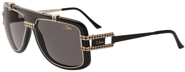 Cazal Cazal Legends 661 Sunglasses, 001 - Shiny Black-Gold/Grey Lenses