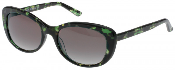 Exces Exces Lanie Sunglasses, GREEN-BLACK MARBLE/GREY GRADIENT LENSES (113)