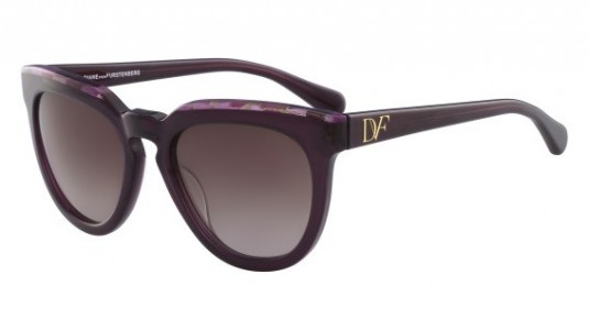 Diane Von Furstenberg DVF616S ROSIE Sunglasses, (505) CRYSTAL PLUM