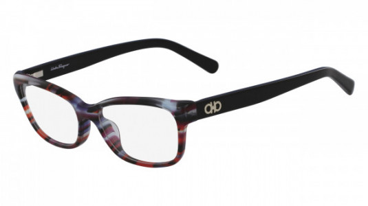 Ferragamo SF2789 Eyeglasses, (998) GEOMETRIC BLUE RED