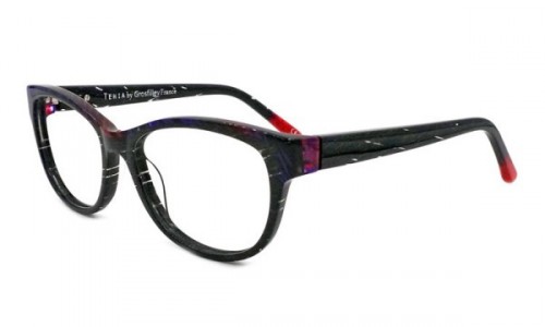 Tehia T50006 Eyeglasses, C01 Black Crystal Purple