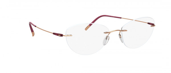 Silhouette Dynamics Colorwave BC Eyeglasses, 3530 Rose Gold / Raspberry