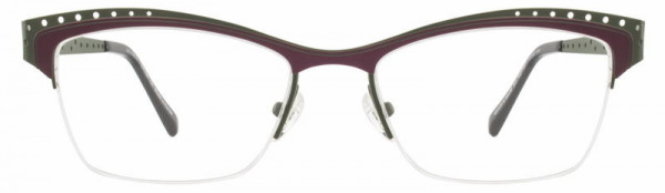 Cote D'Azur Boutique-214 Eyeglasses, 2 - Plum / Charcoal