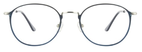 Scott Harris Scott Harris VIN-38 Eyeglasses, 3 Navy/Silver