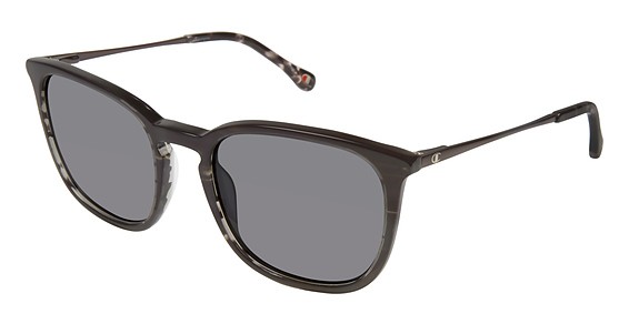 Champion 6039 Sunglasses, C03 Grey Stripetort (Silver Flash)
