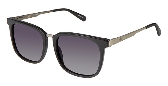 Sperry Top-Sider Newburyport Sunglasses, C01 Black / Gun (Dark Grey Gradient)