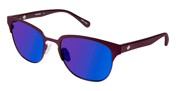 Sperry Top-Sider BLUFF POINT Sunglasses, C03 Matte Eggplant (Purple Mirror)