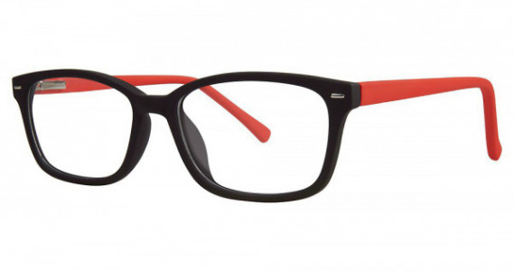 Modern Optical SOLUTION Eyeglasses, Black/Red