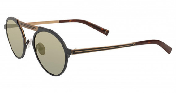 John Varvatos V517 Sunglasses, Black/Gold