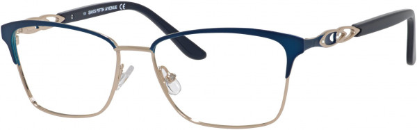 Saks Fifth Avenue Saks 298 Eyeglasses, 0DA4 Navy