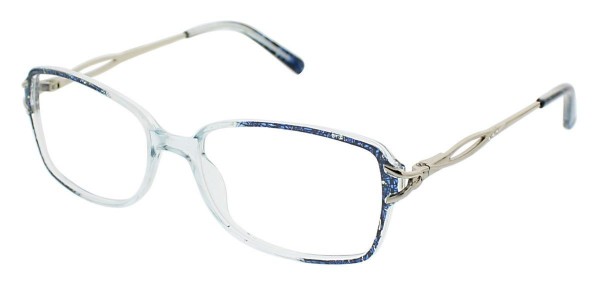 ClearVision FAYE Eyeglasses, Blue Multi