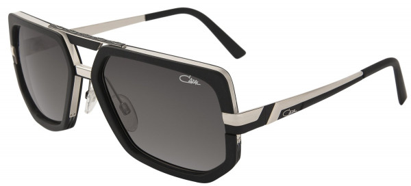 Cazal Cazal Legends 662 Sunglasses, 002 Mat Black-Silver/Grey Gradient Lenses