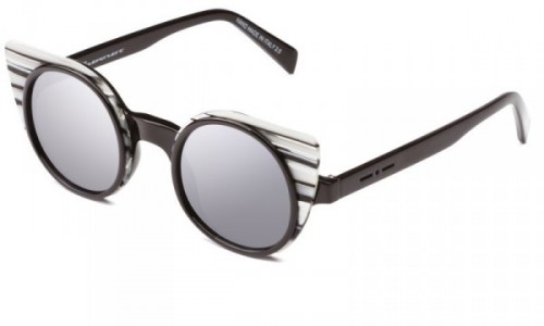 Italia Independent 0007MMAE Sunglasses, Black Glossy And String Multic (0007.G09.STM)