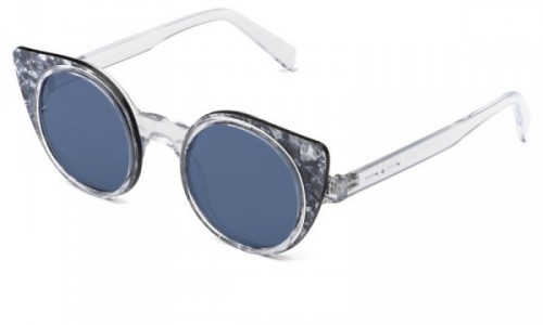 Italia Independent 0007MMAE Sunglasses, Crystal Glossy And Granito (0007.G12.GRN)