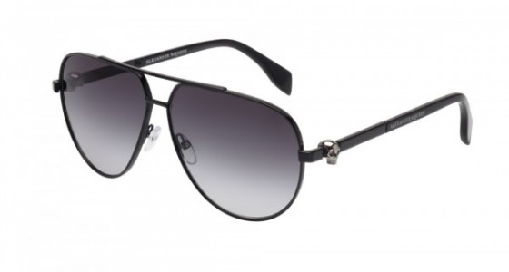Alexander McQueen AM0018SA Sunglasses, BLACK with SMOKE lenses