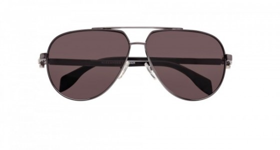 Alexander McQueen AM0018SA Sunglasses, RUTHENIUM with SMOKE lenses