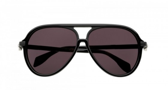 Alexander McQueen AM0020S Sunglasses, BLACK with SMOKE lenses