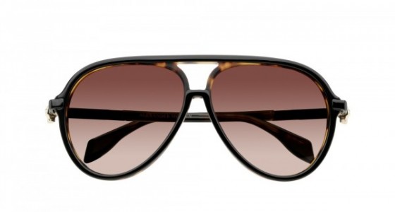 Alexander McQueen AM0020S Sunglasses, BLACK with BROWN lenses