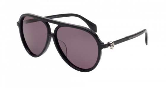 Alexander McQueen AM0020SA Sunglasses, BLACK with SMOKE lenses