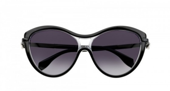 Alexander McQueen AM0021S Sunglasses, BLACK with SMOKE lenses
