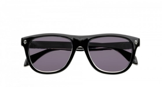 Alexander McQueen AM0023S Sunglasses, BLACK with SMOKE lenses