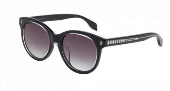 Alexander McQueen AM0024SA Sunglasses, BLACK with GREY lenses