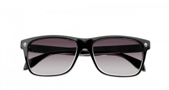 Alexander McQueen AM0025S Sunglasses, BLACK with GREY lenses
