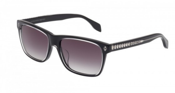 Alexander McQueen AM0025SA Sunglasses, BLACK with GREY lenses