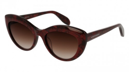 Alexander McQueen AM0040S Sunglasses, RED with BROWN lenses