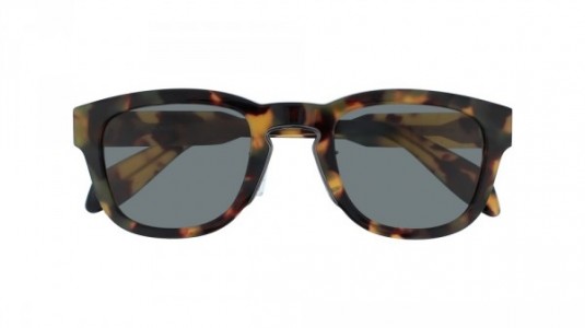 Alexander McQueen AM0047S Sunglasses, HAVANA with GREEN lenses