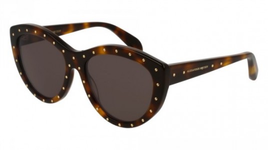 Alexander McQueen AM0056S Sunglasses, HAVANA with BROWN lenses