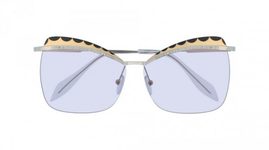 Alexander McQueen AM0059S Sunglasses, SILVER with VIOLET lenses
