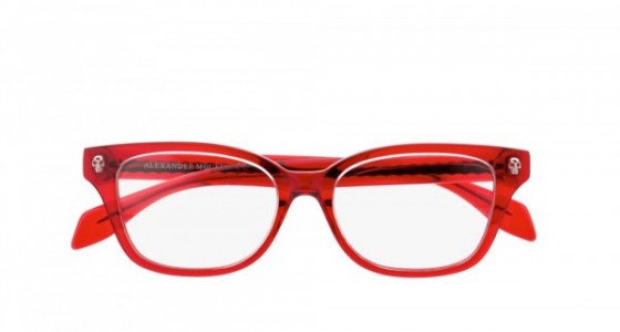 Alexander McQueen AM0026O Eyeglasses, RED