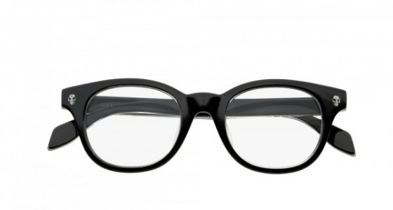 Alexander McQueen AM0027OA Eyeglasses, BLACK