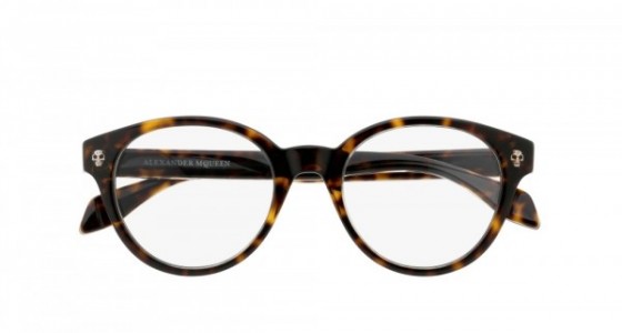Alexander McQueen AM0028O Eyeglasses, HAVANA
