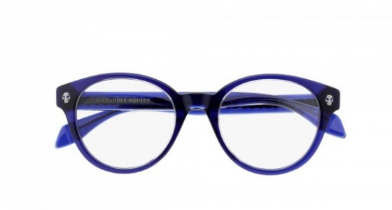 Alexander McQueen AM0028O Eyeglasses, BLUE