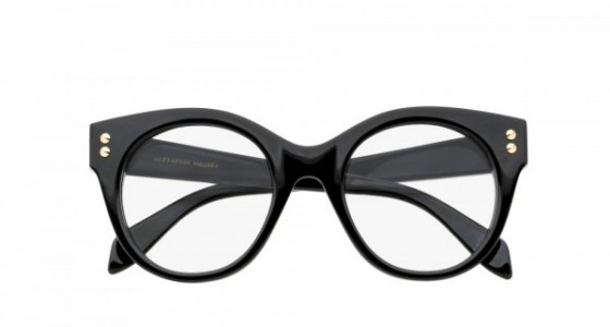Alexander McQueen AM0035O Eyeglasses, BLACK