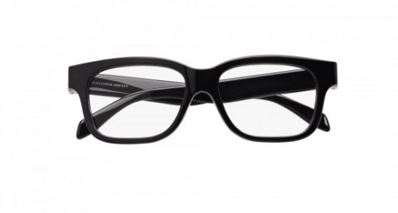 Alexander McQueen AM0038O Eyeglasses, BLACK